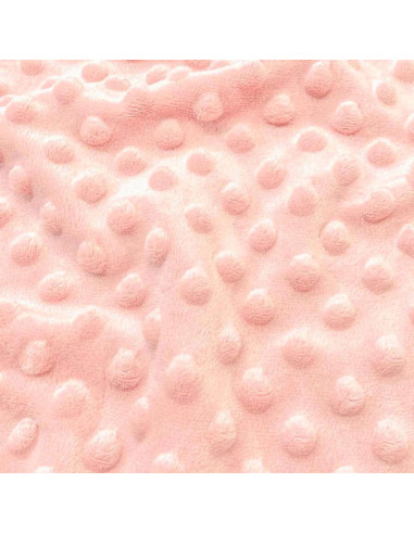 Polka dot minky fabric - Powder