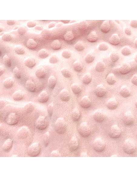 Polka dot minky fabric - Pink