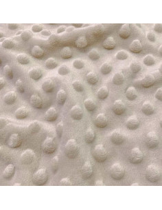Polka dot minky fabric - Taupe