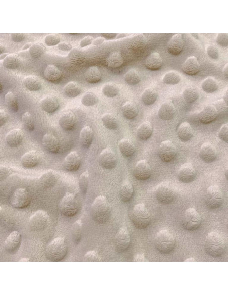 Polka dot minky fabric - Taupe