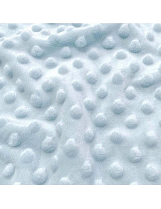 Polka dot minky fabric - Sky blue