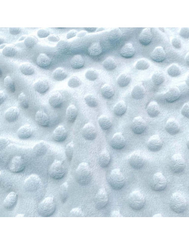 Polka dot minky fabric - Sky blue