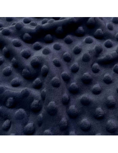 Polka dot minky fabric - Midnight blue