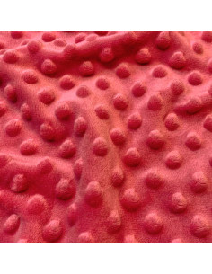 Polka dot minky fabric - Cardinal