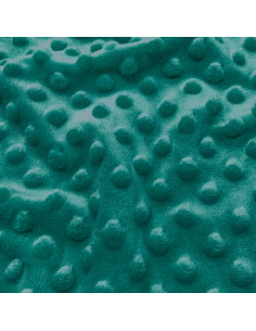 Polka dot minky fabric - Peacock