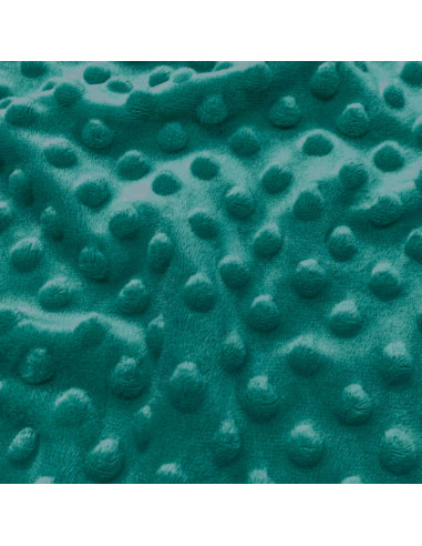 Polka dot minky fabric - Peacock