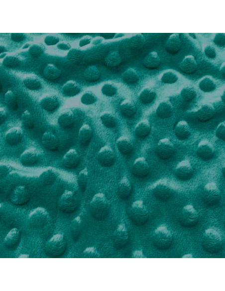 Polka dot minky fabric - Peacock