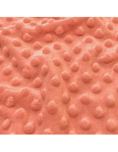 Polka dot minky fabric - Marsala