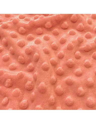 Polka dot minky fabric - Marsala