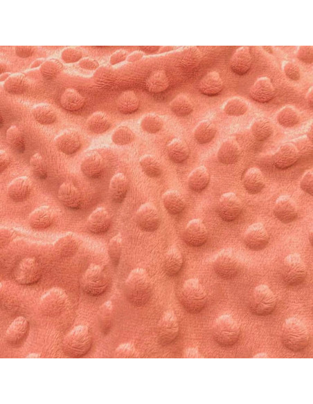 Polka dot minky fabric - Marsala