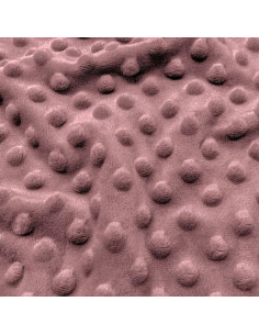 Polka dot minky fabric - Mauve