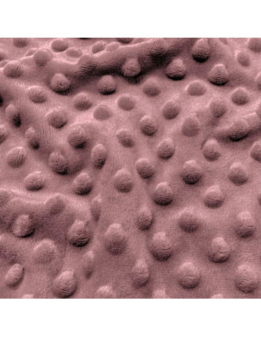 Polka dot minky fabric - Mauve