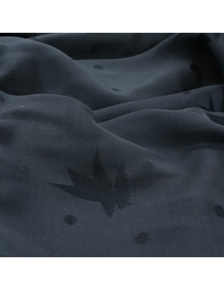 Ink Blue Streli Viscose Jacquard Fabric - Églantine & Zoé