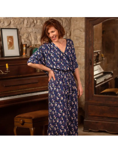 Atlantic Blue Edel Viscose Fabric - Églantine & Zoé
