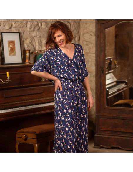 Atlantic Blue Edel Viscose Fabric - Églantine & Zoé