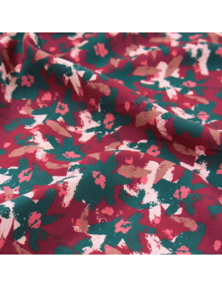 Edel Brick Red Viscose Fabric - Églantine & Zoé
