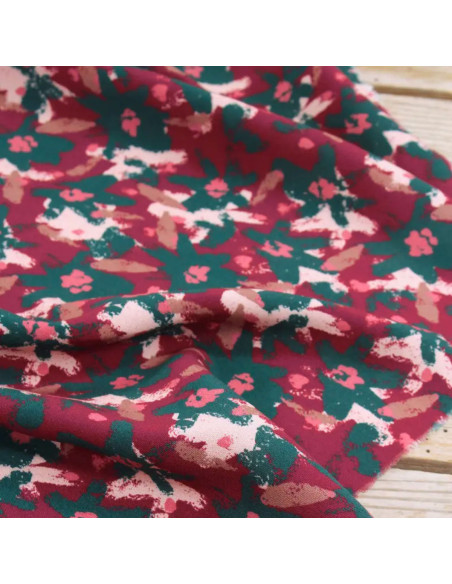Edel Brick Red Viscose Fabric - Églantine & Zoé