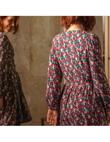 Edel Brick Red Viscose Fabric - Églantine & Zoé