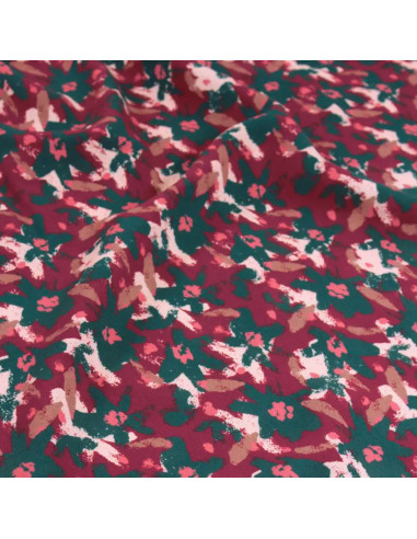 Edel Brick Red Viscose Fabric - Églantine & Zoé