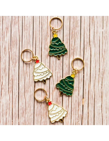 Set of 4 stitch marker rings - Sapinou