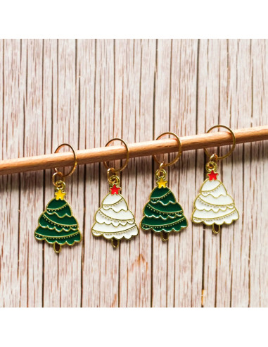 Set of 4 stitch marker rings - Sapinou