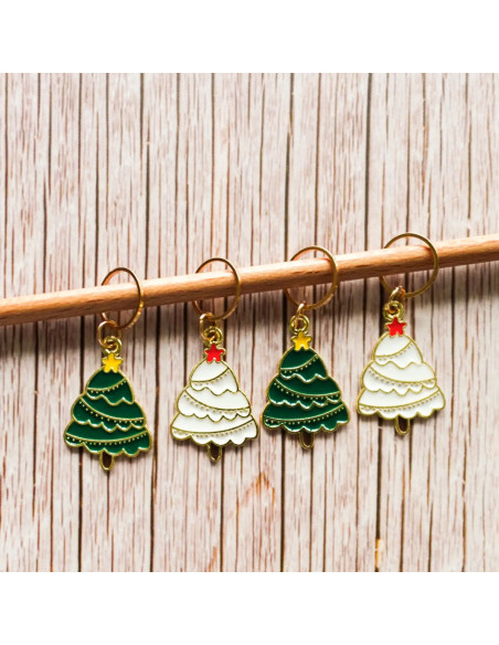 Set of 4 stitch marker rings - Sapinou