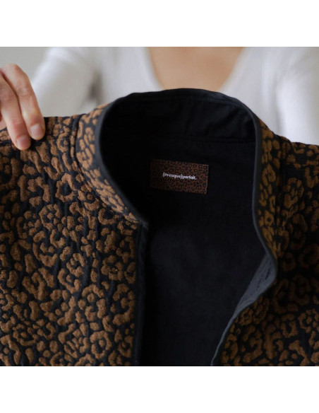 Set of 5 sew-on labels - Almost perfect chocolate leopard