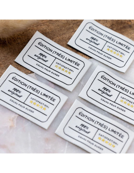 Set of 5 sew-on labels - Very limited edition