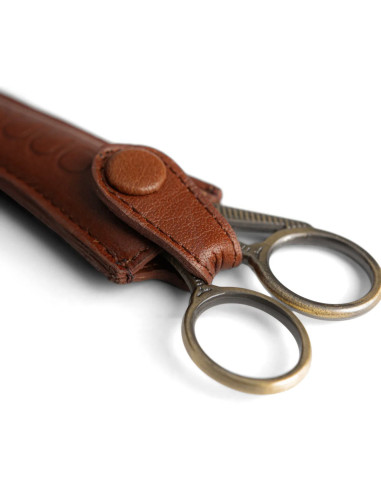Muud Espoo Leather Protective Case for Embroidery Scissors - Rich Brown