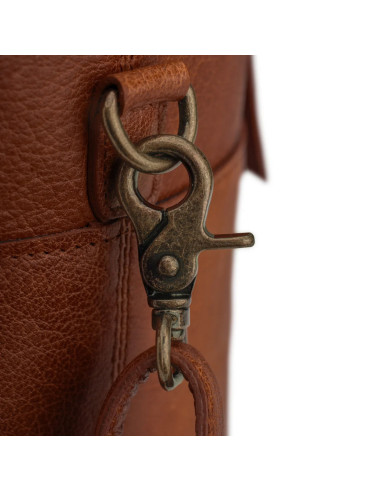 Limited Edition Muud Saturn Leather Storage Bag for Knitting - Rich Brown