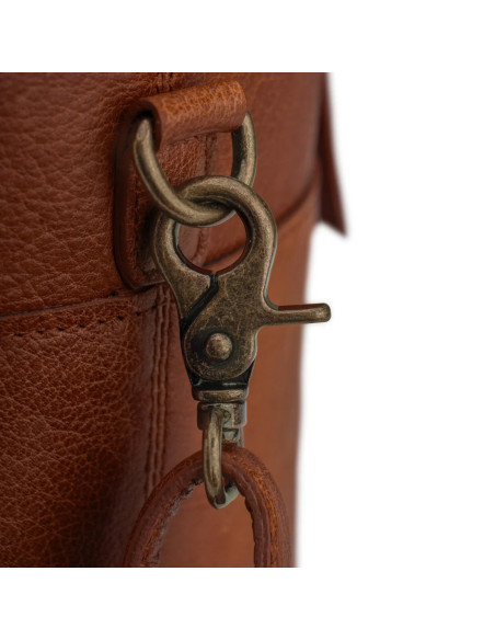 Limited Edition Muud Saturn Leather Storage Bag for Knitting - Rich Brown