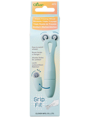 Clover triple tracing marking roulette for sewing