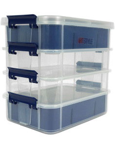 Restyle stackable 4-tier storage box