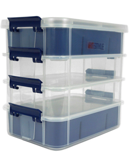 Restyle stackable 4-tier storage box
