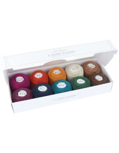 Box of 10 balls of Scheepjes Candy Floss No. 10 perle cotton - Autumn Spice 2