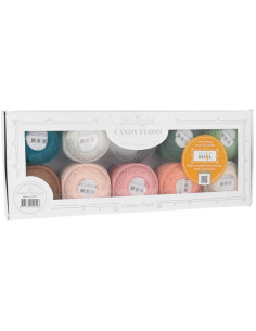 Box of 10 skeins of Scheepjes Candy Floss No. 10 pearl cotton - Studio Manya