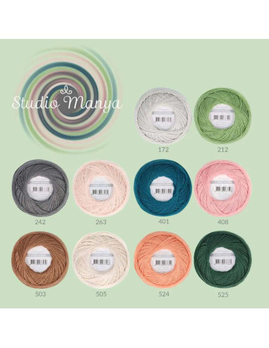 Box of 10 skeins of Scheepjes Candy Floss No. 10 pearl cotton - Studio Manya