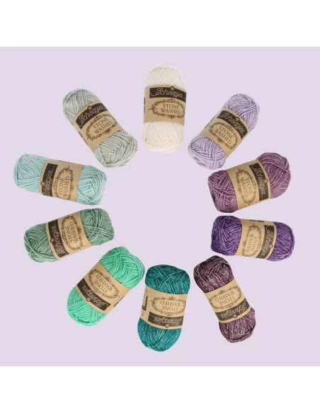 Box of 10 Scheejes Stone Washed Colour Pack Balls - Chakras