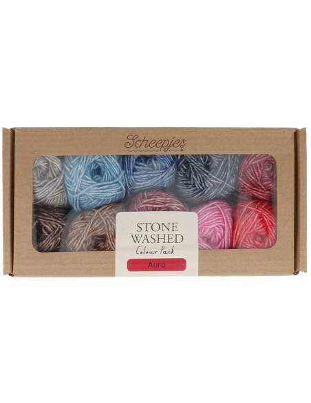 Box of 10 Scheejes Stone Washed Colour Pack balls - Aura