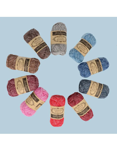 Box of 10 Scheejes Stone Washed Colour Pack balls - Aura