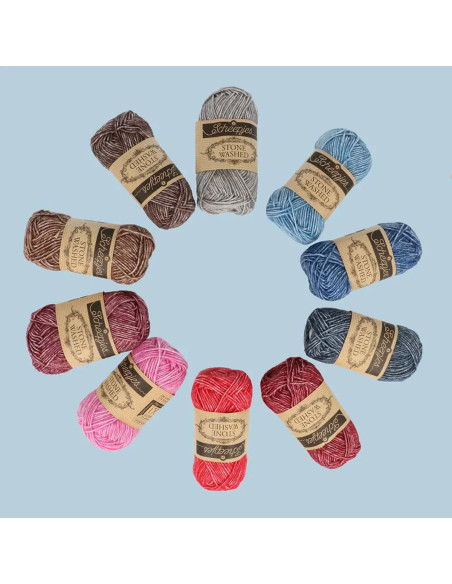 Box of 10 Scheejes Stone Washed Colour Pack balls - Aura