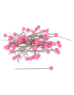 Box of 150 fuchsia round plastic head pins by Bohin 2