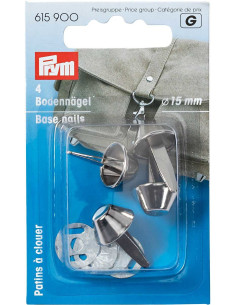 Set of 4 pads for bags 15 mm - Silver