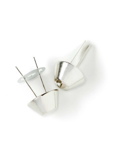 Set of 4 pads for bags 15 mm - Silver 2