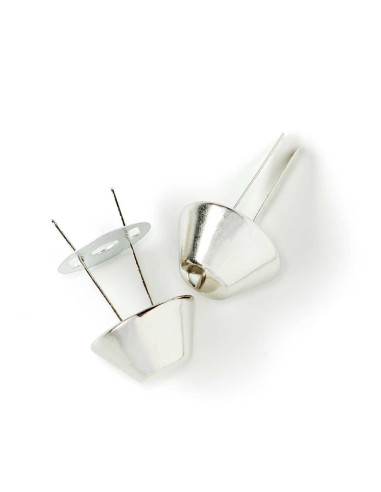 Set of 4 pads for bags 15 mm - Silver