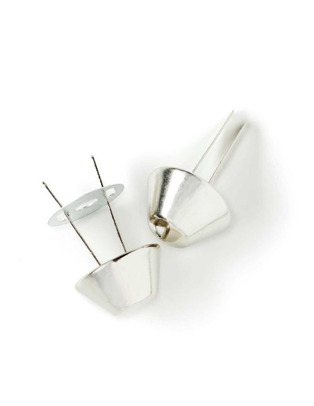 Set of 4 pads for bags 15 mm - Silver