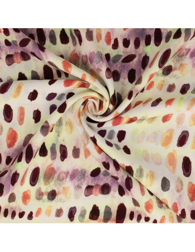 Viscose fabric - Dotty orange