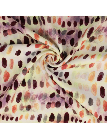 Viscose fabric - Dotty orange