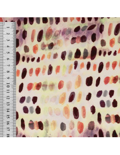 Viscose fabric - Dotty orange 2