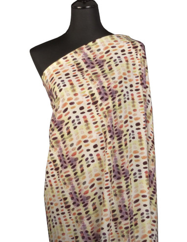 Viscose fabric - Dotty orange